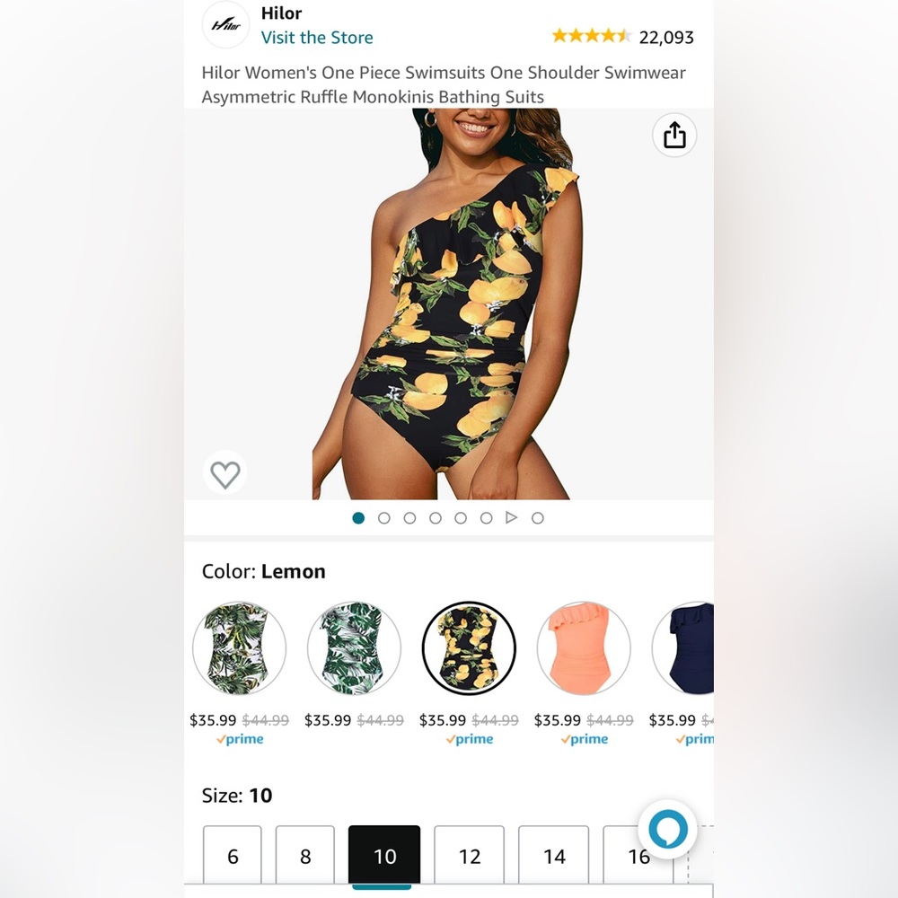 Hilor Women’s one piece bathing suit